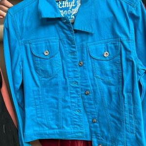 Vintage Vibrant Blue Denim Jacket